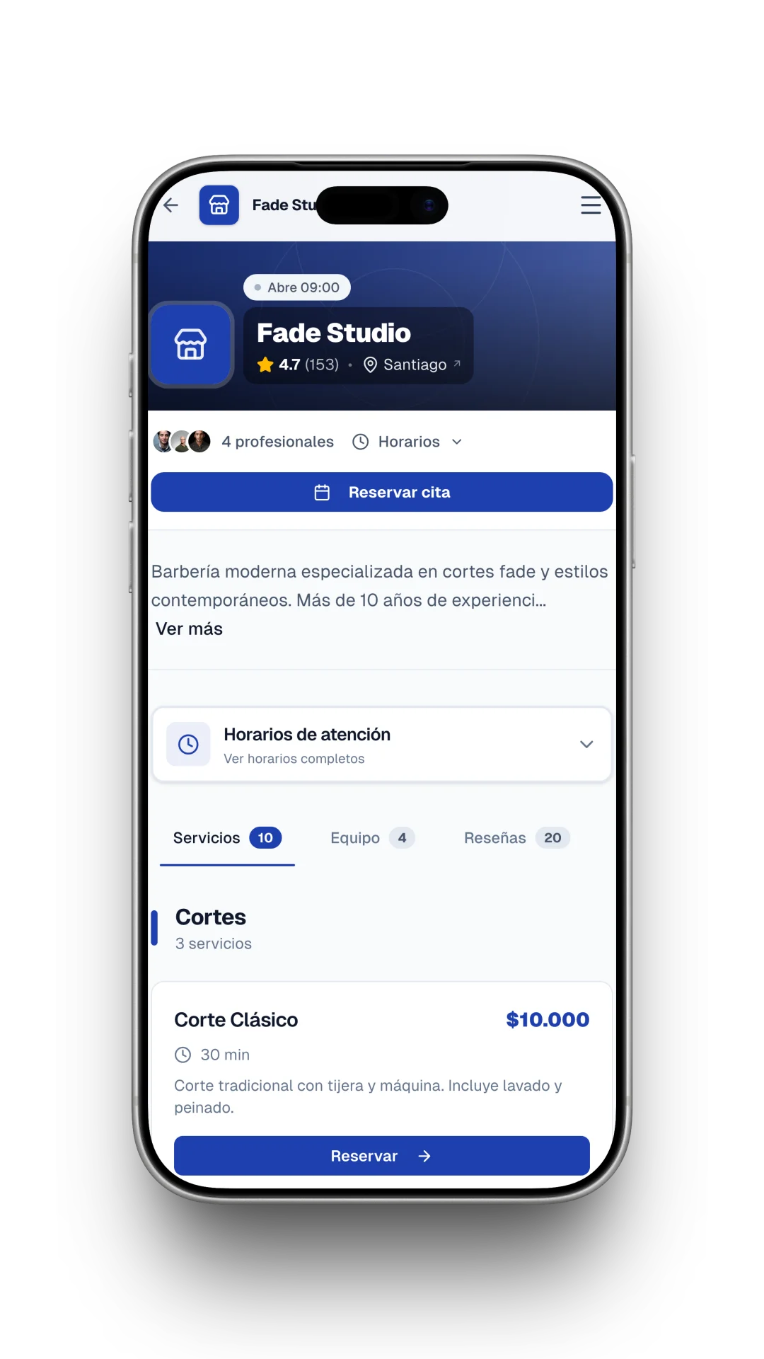 Tu página de reservas